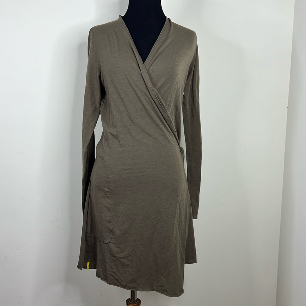 LOLE Tan Wrap Dress XS
